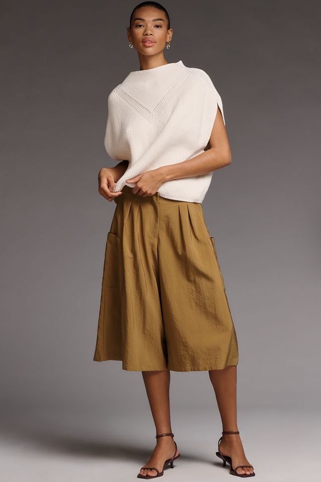 Enza Cotton Poncho Sweater Vest #1