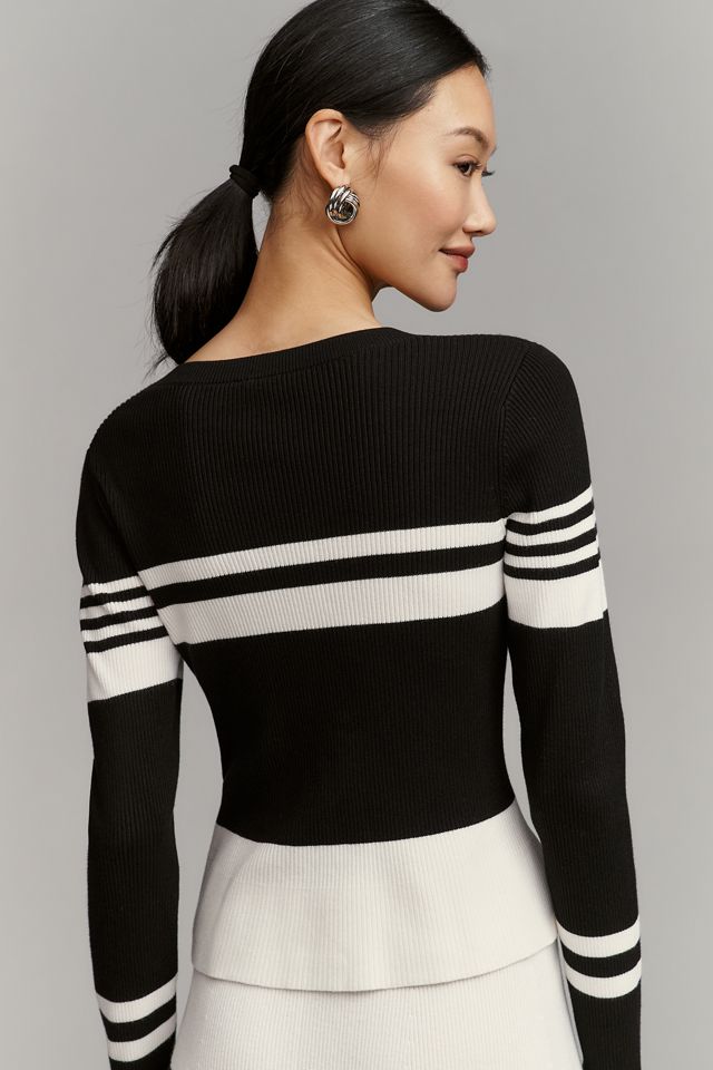 Maeve Striped Long-Sleeve Crew-Neck Jumper #1