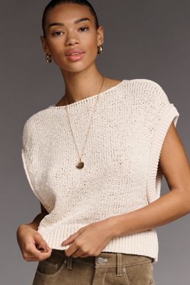By Anthropologie Short-Sleeve Sweater