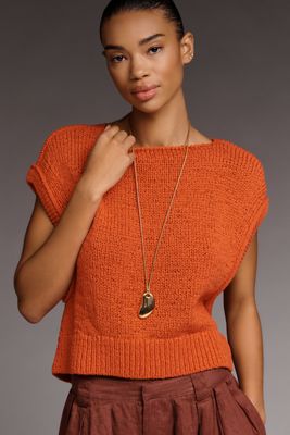 By Anthropologie Short-Sleeve Sweater