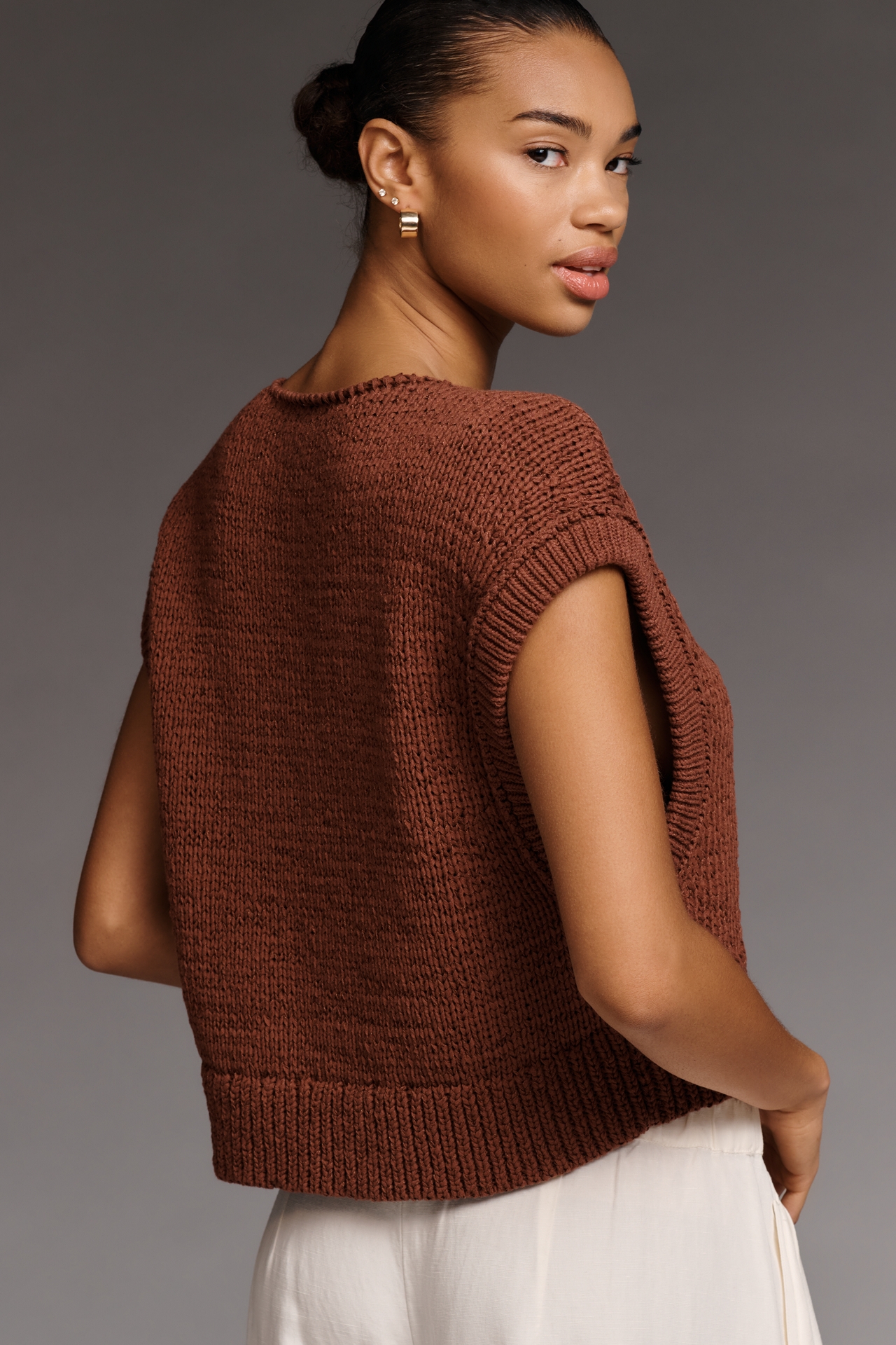 By Anthropologie Short-Sleeve Sweater