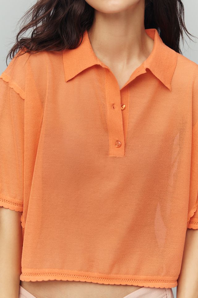 Maeve Short Sleeve Sheer Pullover #3