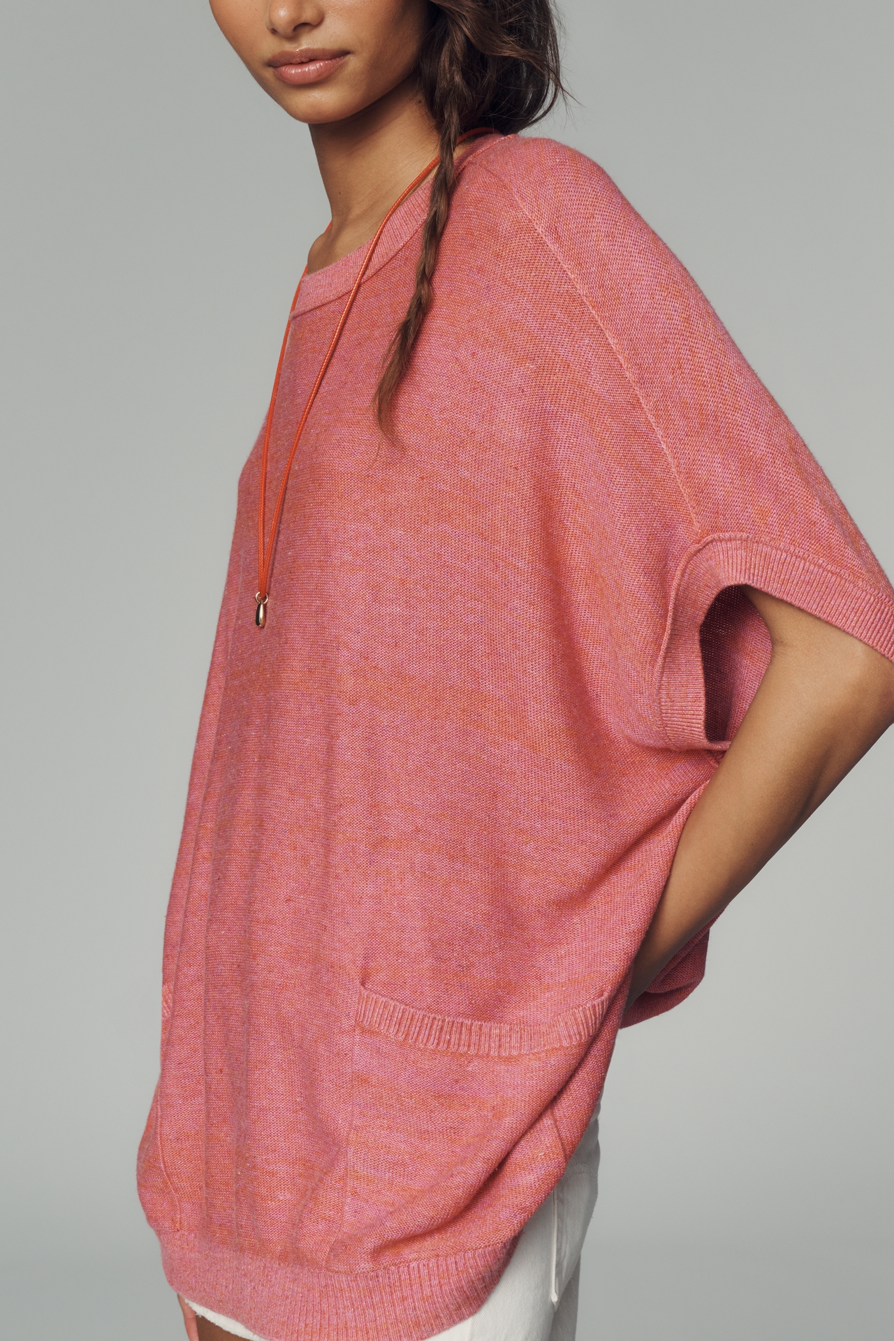 Pilcro Crew-Neck Oversized Sweater Tee