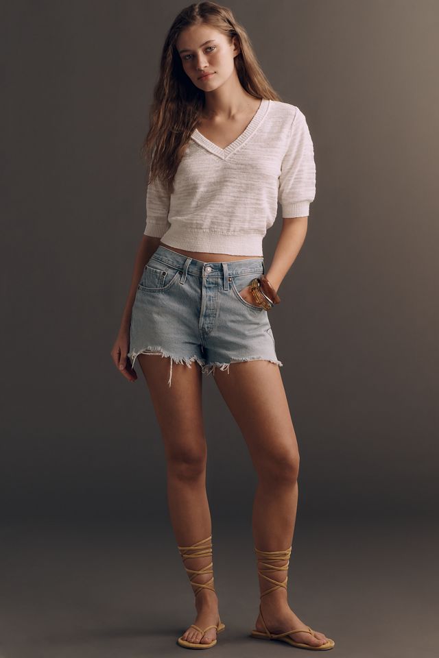 Pilcro Three-Quarter Sleeve V-Neck Sweater #2