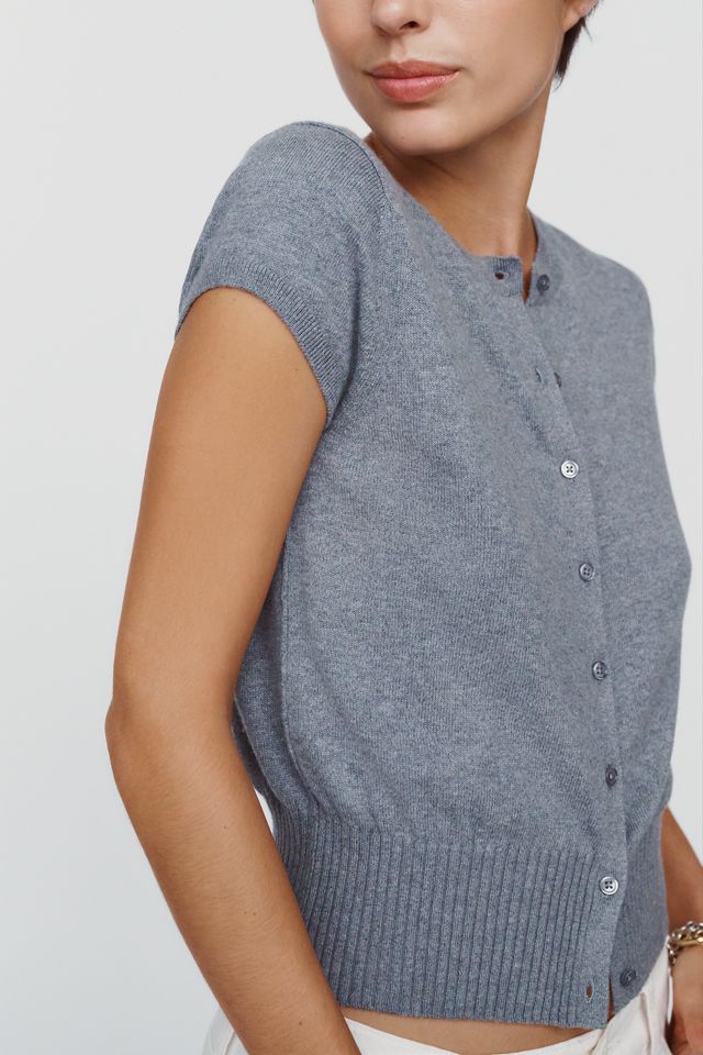 Maeve Coco Cashmere Cotton Short Sleeve Cardigan #2