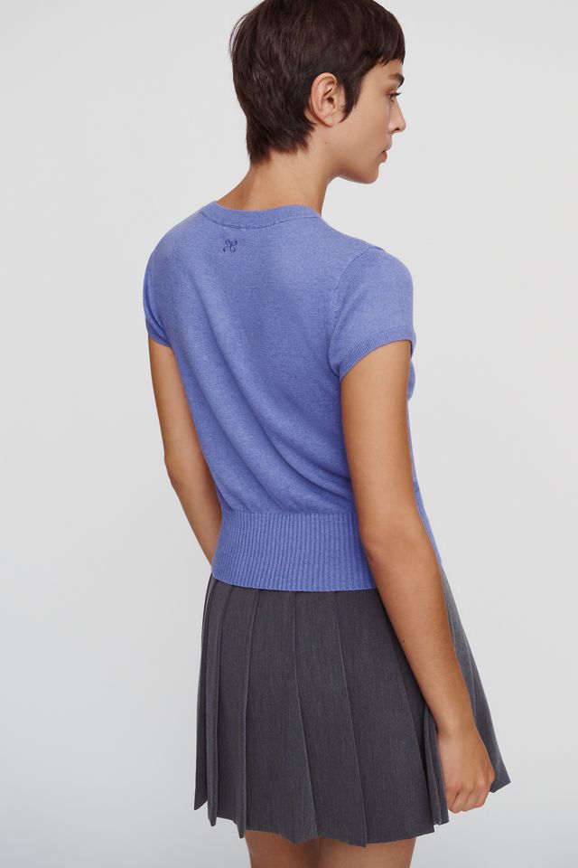 Maeve Coco Cashmere Cotton Short Sleeve Cardigan #3