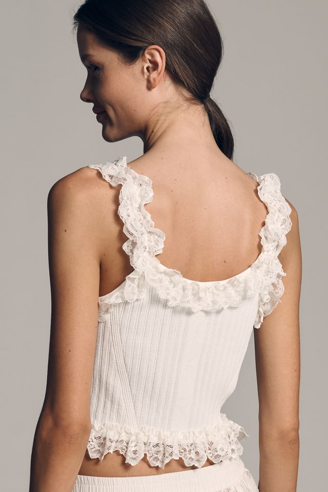 By Anthropologie Ruffle Knit Tank #2