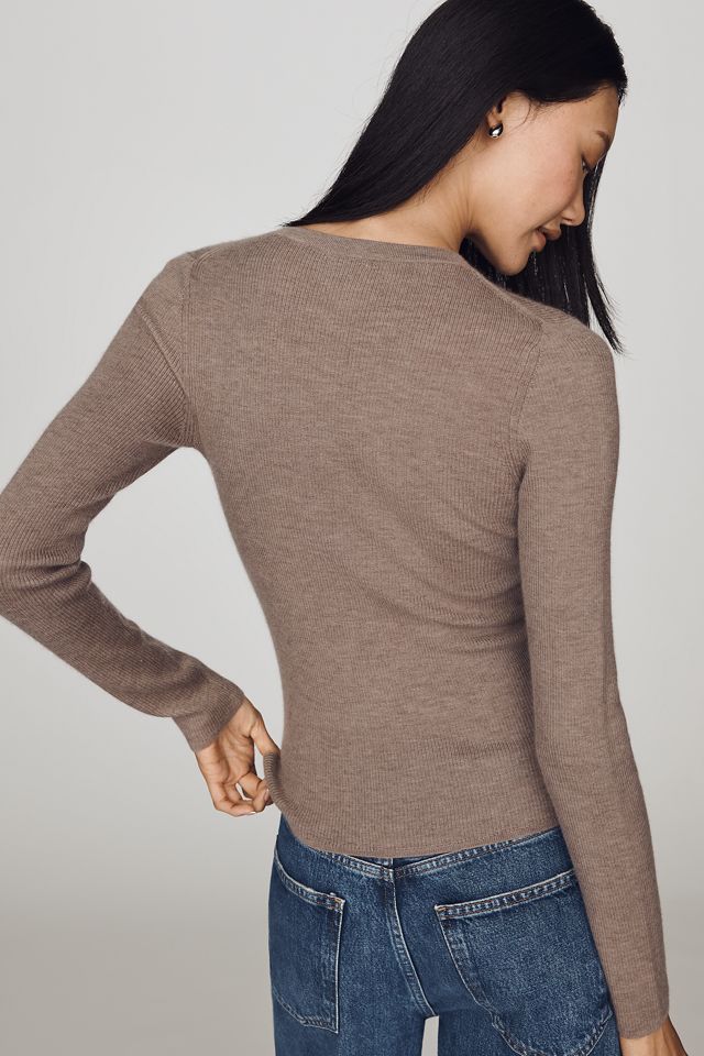 Maeve Markie Lightweight 100% Cashmere Long-Sleeve Sweater #1