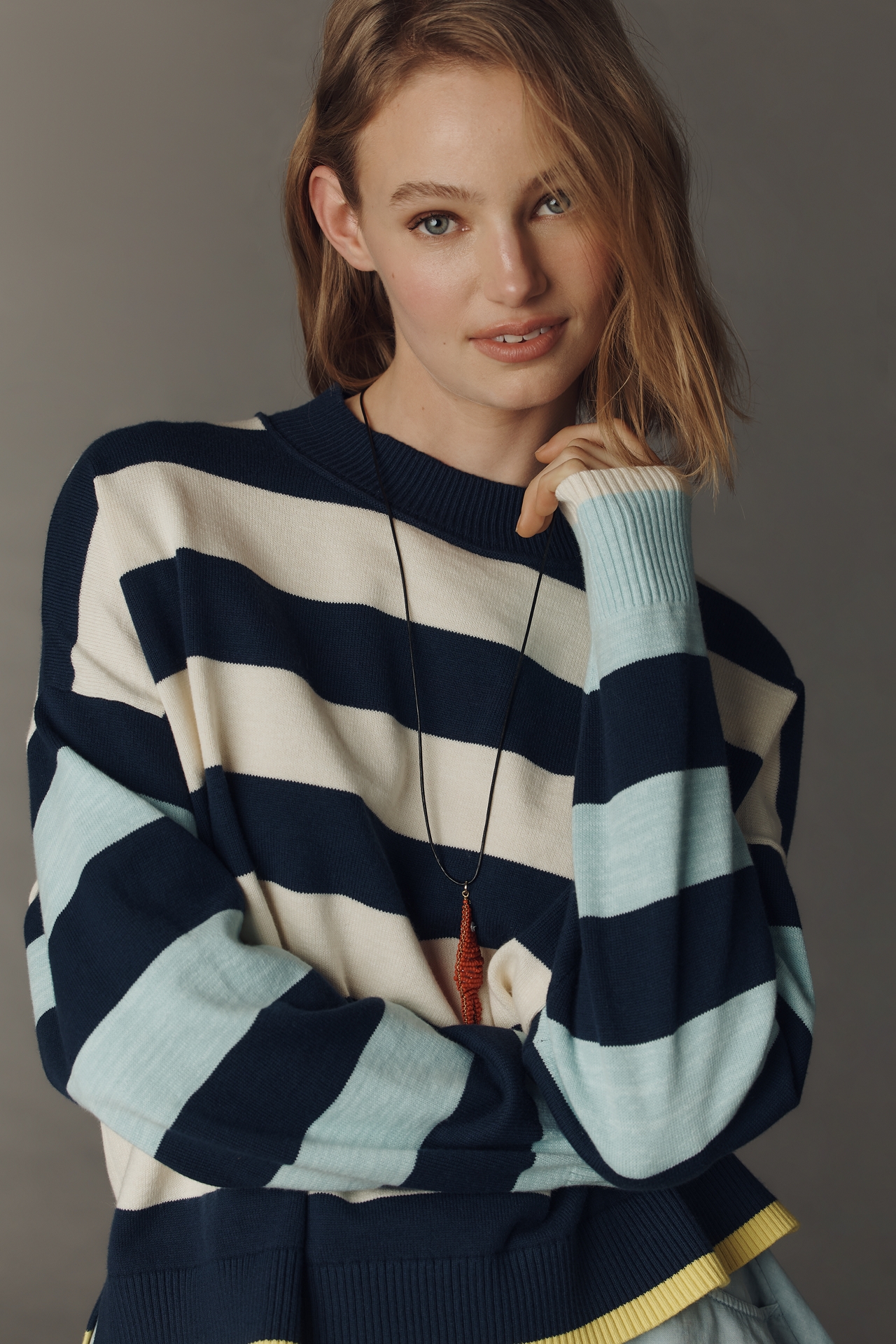 Long Sleeve Crew Neck Sweater by Maeve