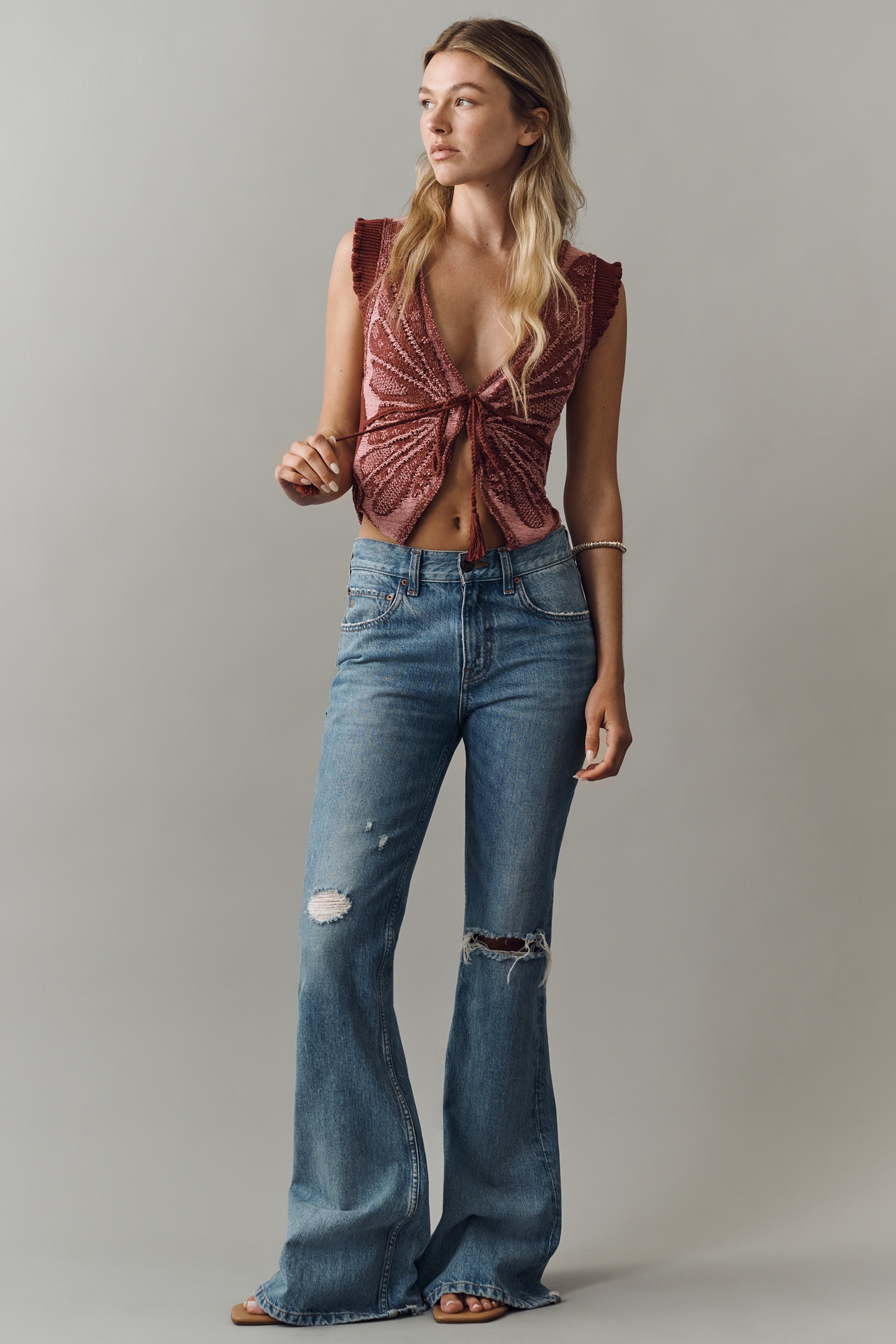 By Anthropologie Butterfly Sweater Tank