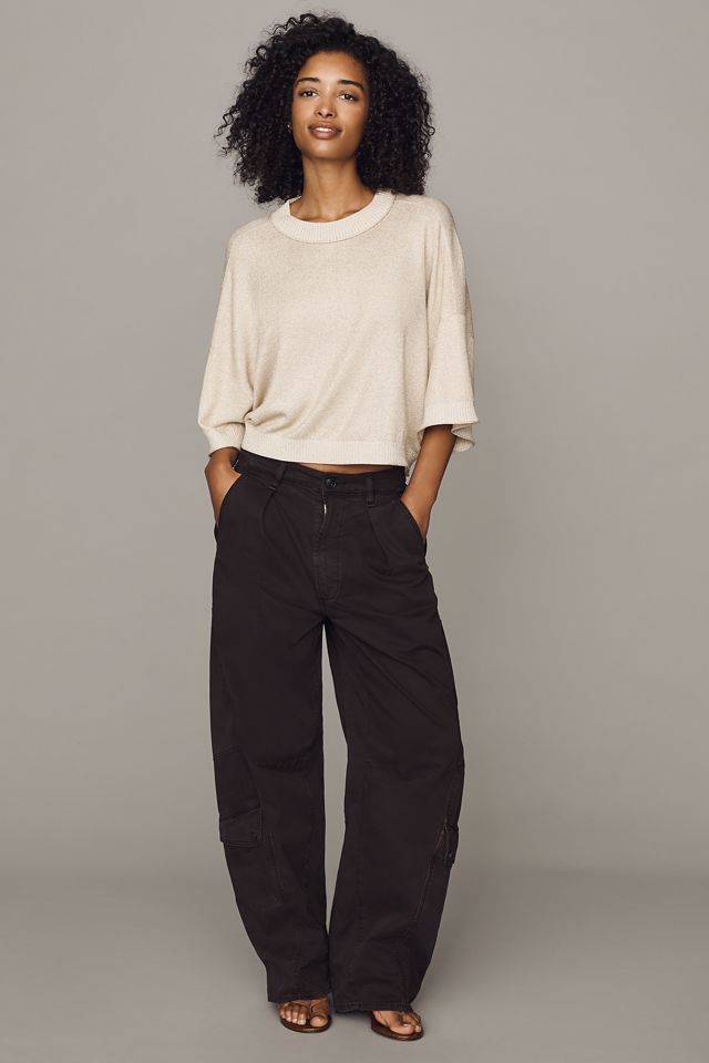 By Anthropologie Lurex Short-Sleeve Sweater #2