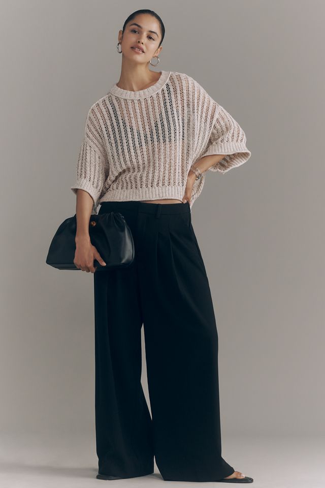 Goldie Corded Mesh Crew-Neck Jumper #3