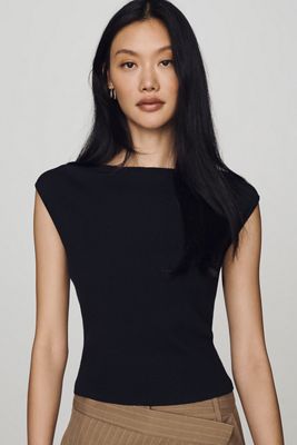 By Anthropologie Open Back Knit Top