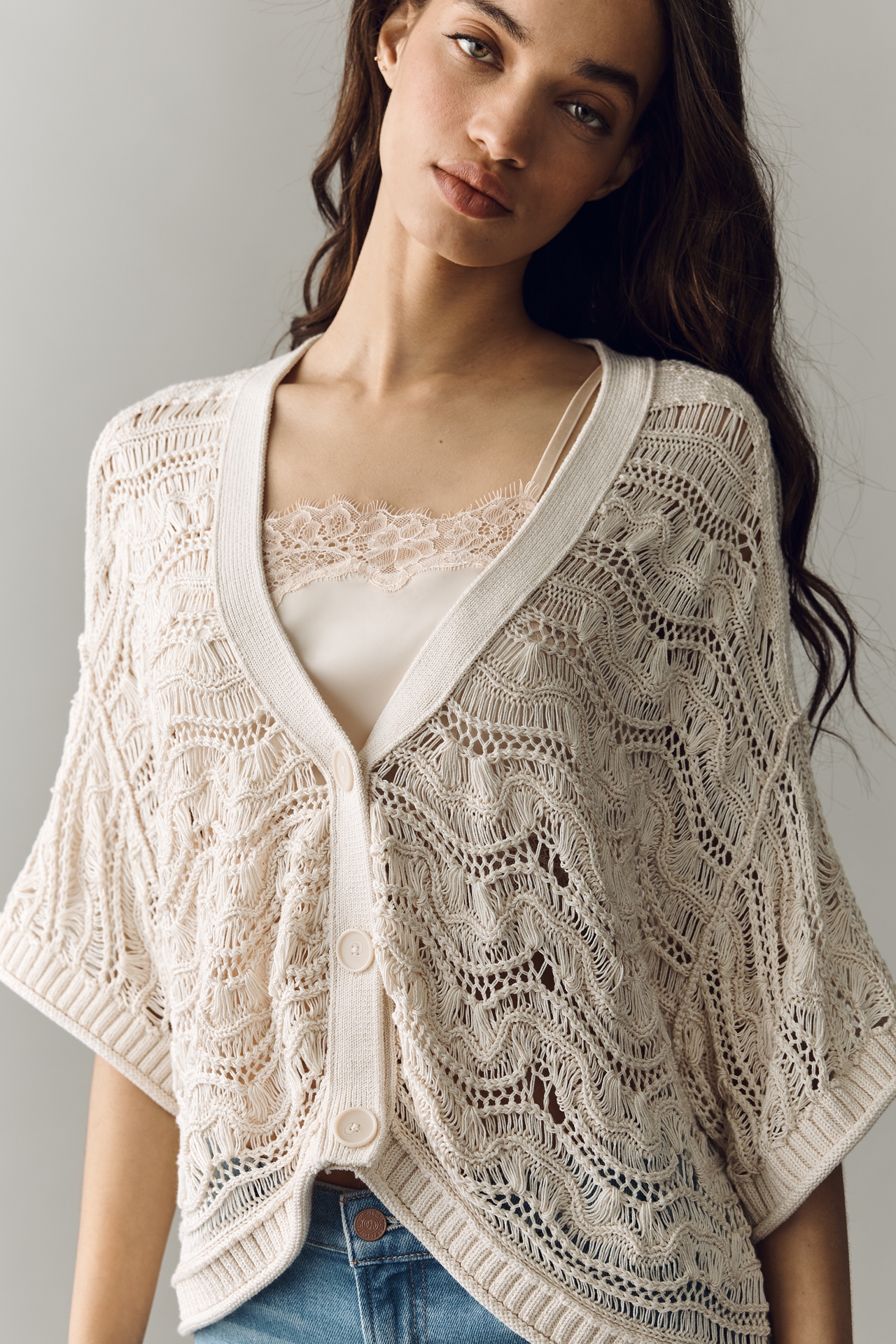 By Anthropologie Textured Stitch Cardigan