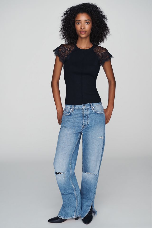 By Anthropologie Lace Open-Back Sweater #2