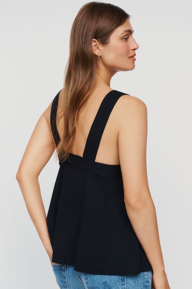 Maeve Square Neck Peplum Sweater Tank #1