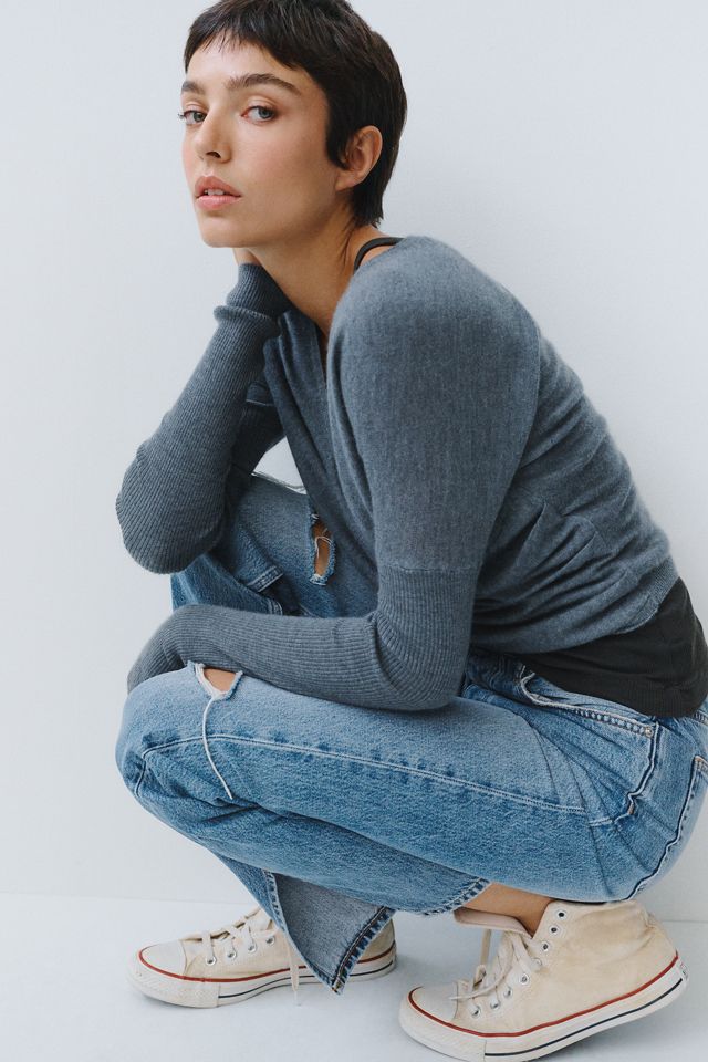 Pilcro 100% Cashmere Twist Sweater #1