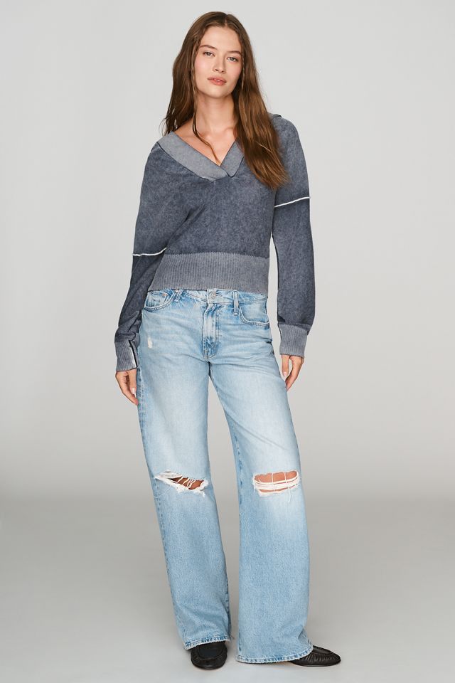 Pilcro 100% Cashmere V-Neck Sweater #3