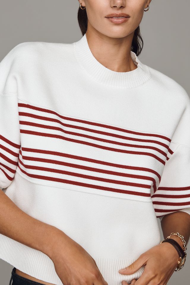 Maeve Puff-Sleeve Knit Pullover #2