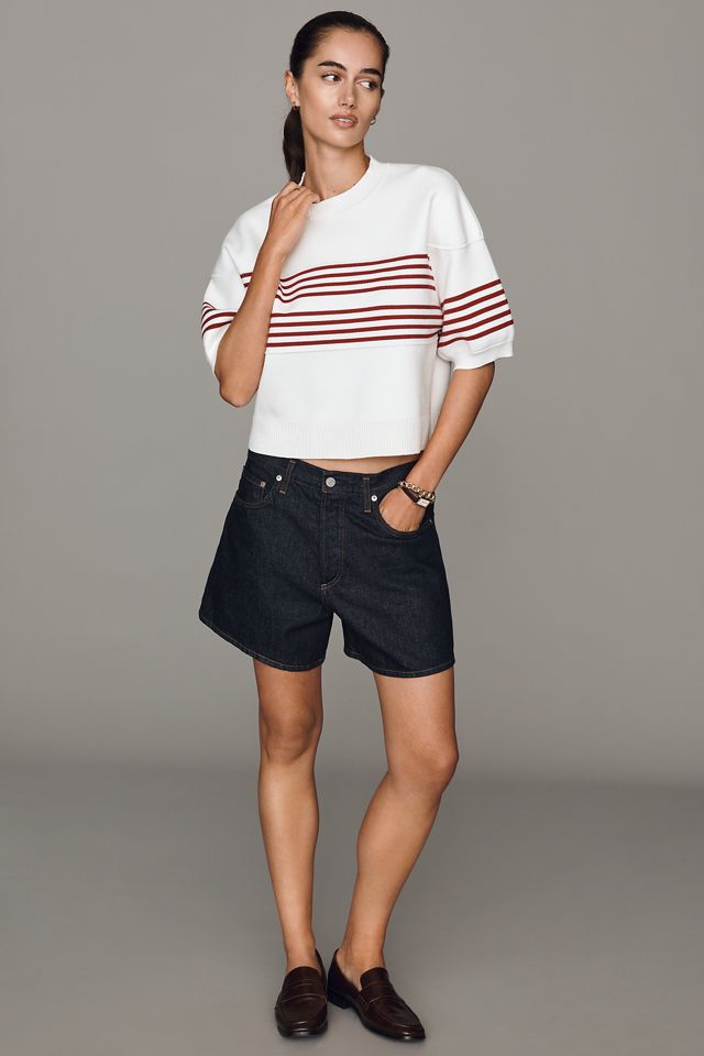 Maeve Puff-Sleeve Knit Pullover #3