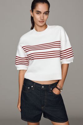 Maeve Puff-Sleeve Knit Pullover
