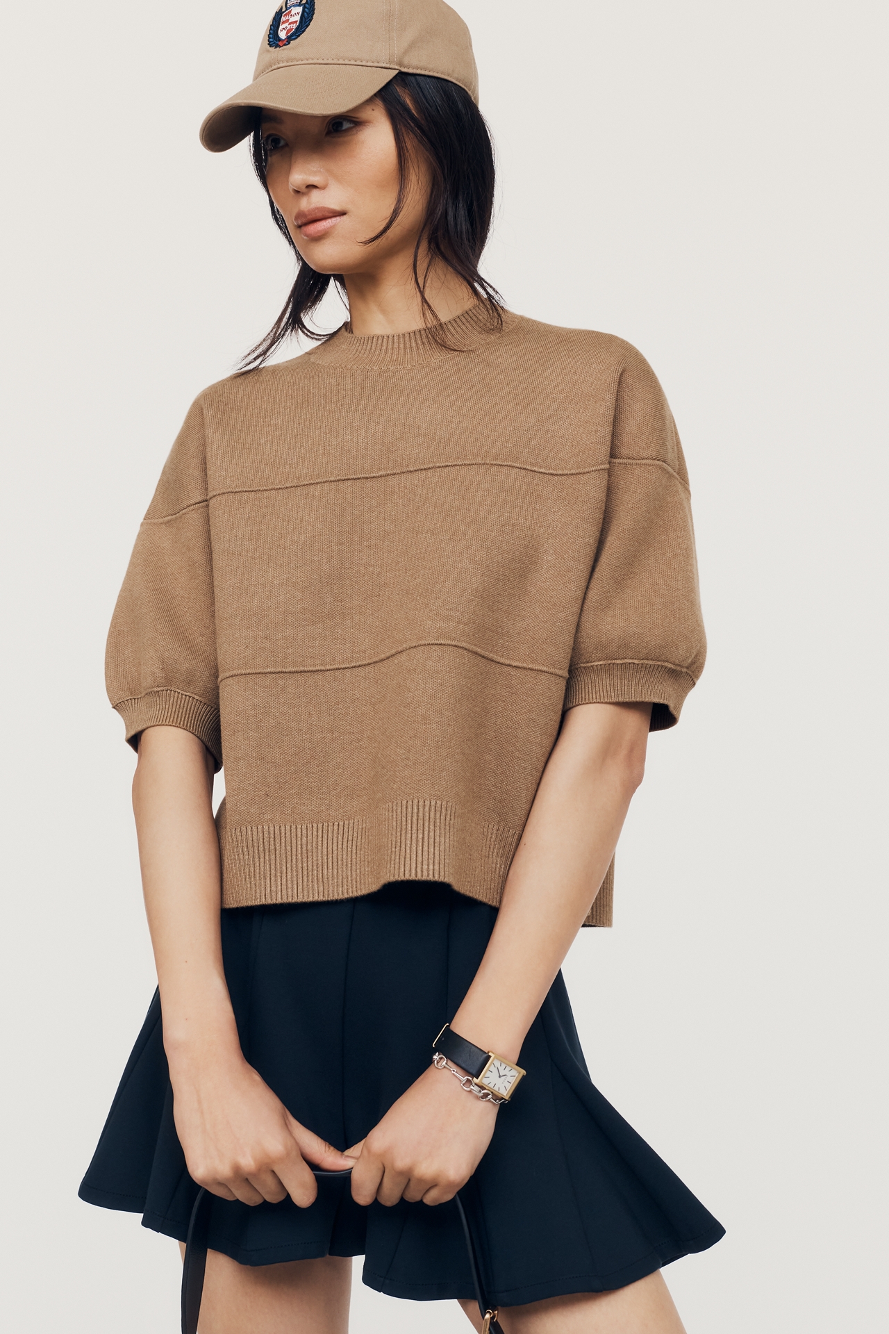 Maeve Puff-Sleeve Knit Pullover