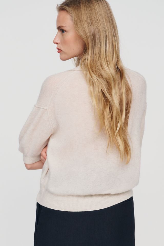 By Anthropologie Wool Cashmere Collared Cardigan #3