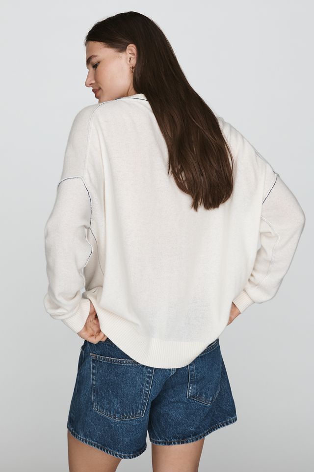 Pilcro 100% Cashmere V-Neck Sweater #4