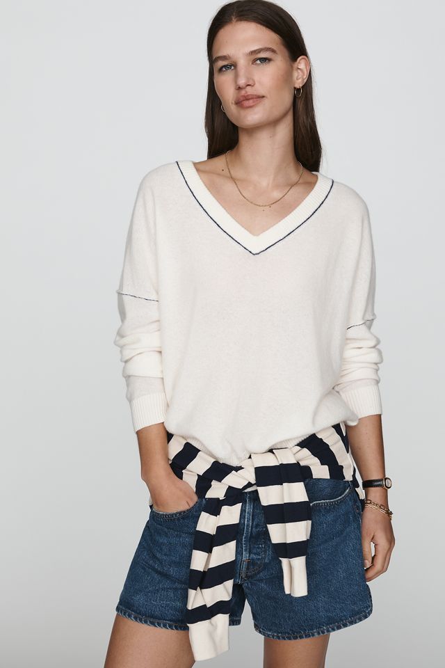 Pilcro 100% Cashmere V-Neck Sweater #1