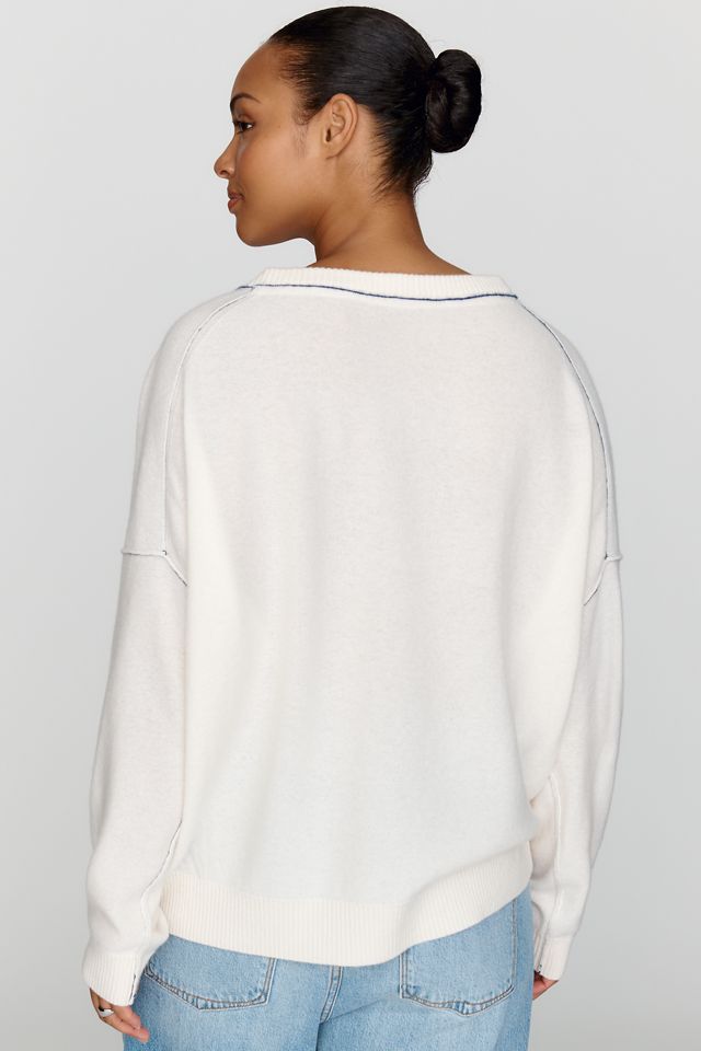 Pilcro 100% Cashmere V-Neck Sweater #7