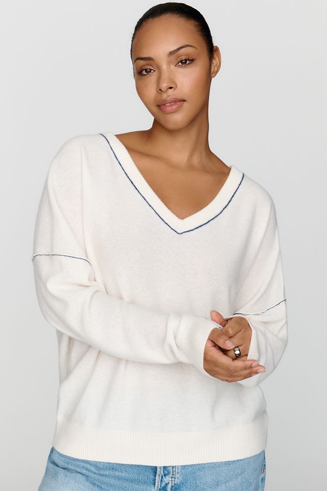 Pilcro 100% Cashmere V-Neck Sweater #6