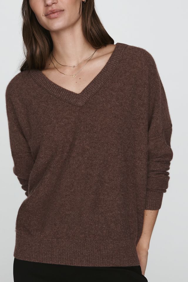 Pilcro 100% Cashmere V-Neck Sweater #3