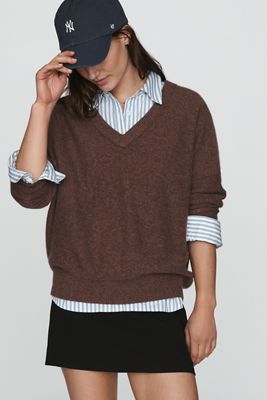 Pilcro 100% Cashmere V-Neck Sweater