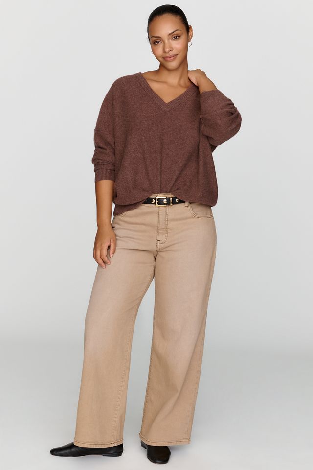 Pilcro 100% Cashmere V-Neck Sweater #8