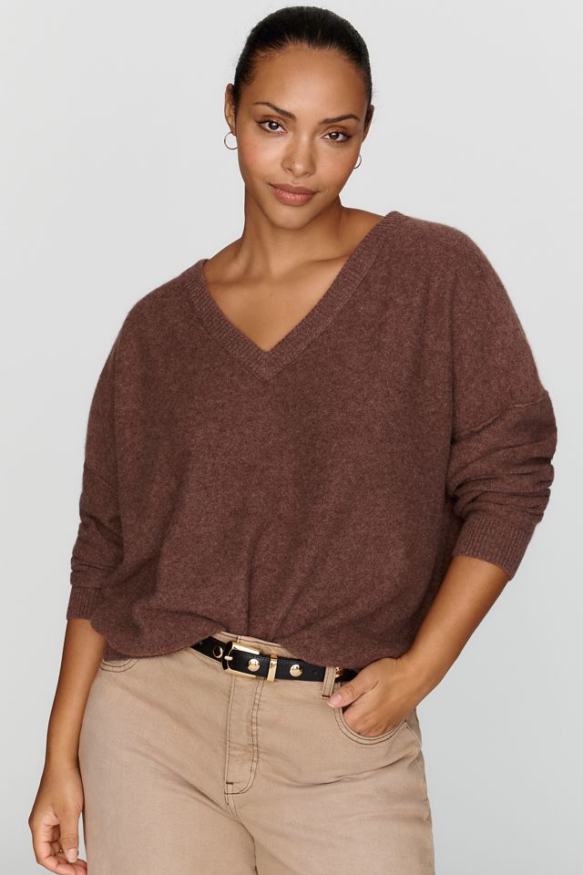 Pilcro 100% Cashmere V-Neck Sweater #6
