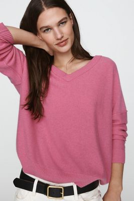 Pilcro 100% Cashmere V-Neck Sweater
