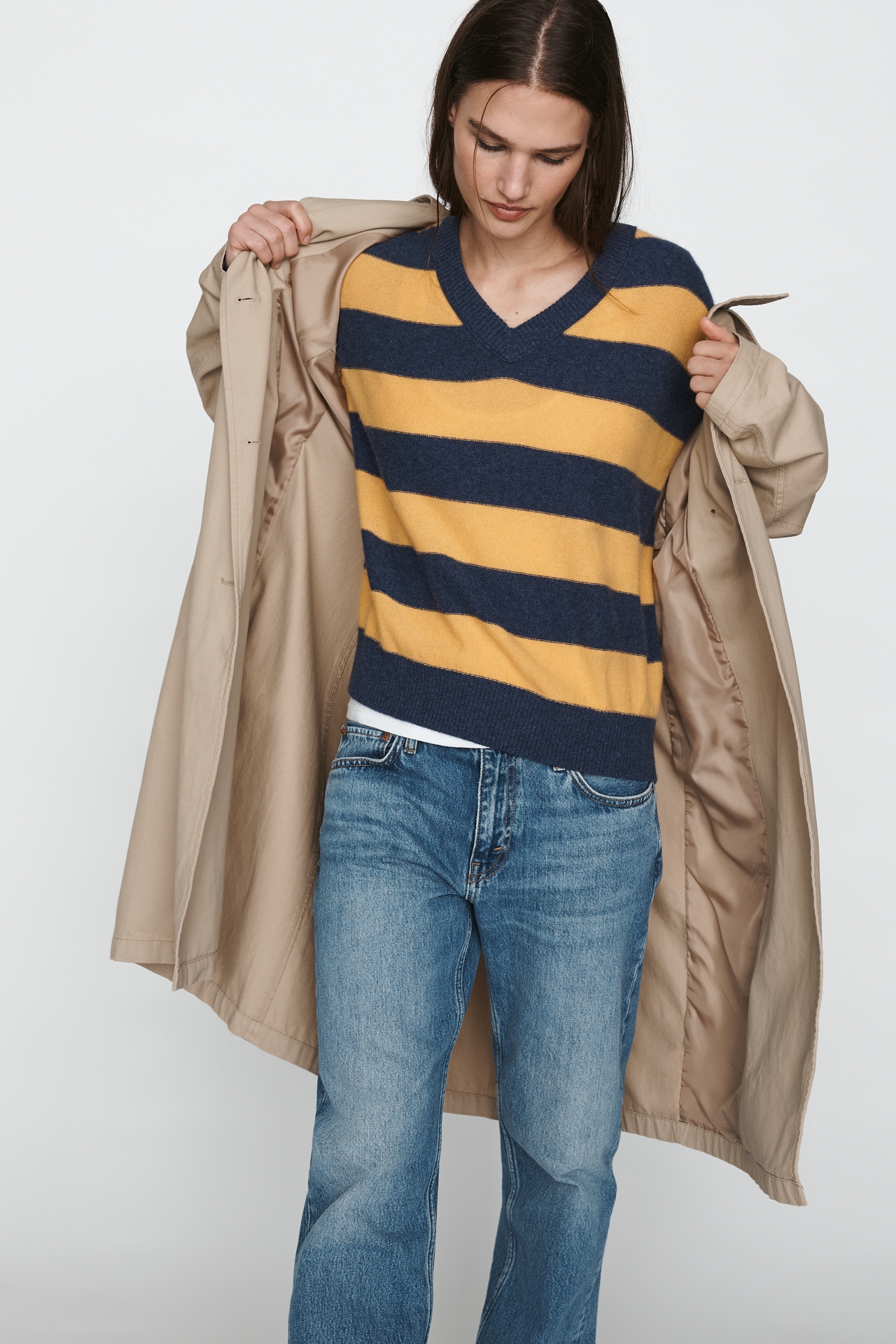 Pilcro 100% Cashmere V-Neck Sweater