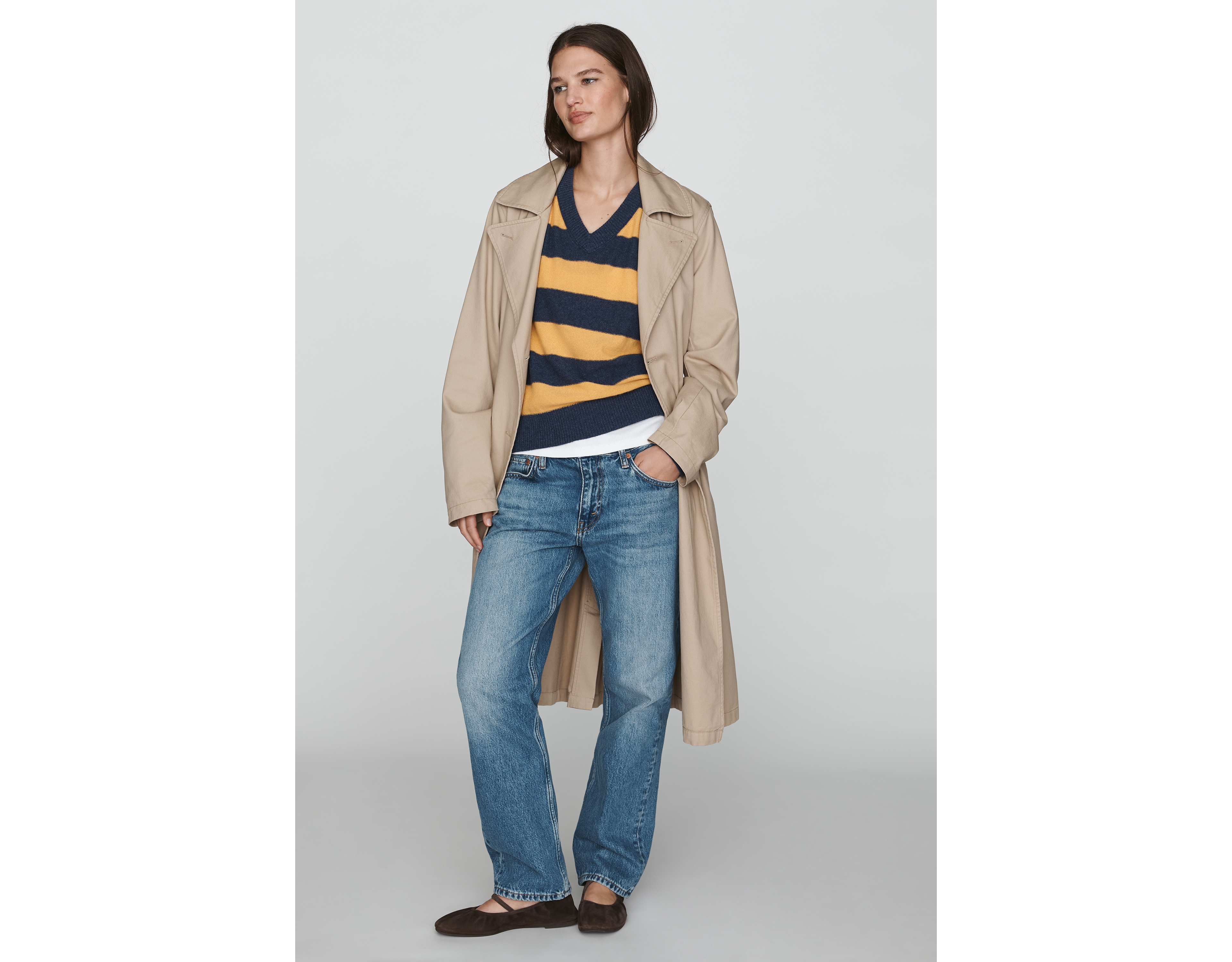Pilcro 100% Cashmere V-Neck Sweater
