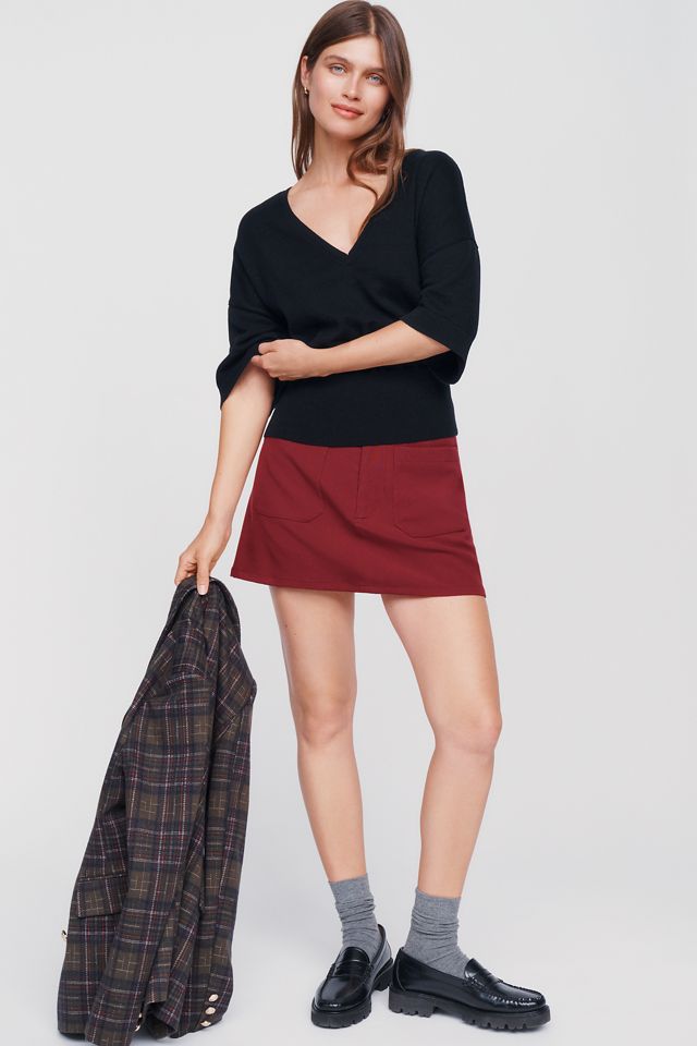 Maeve Cotton Merino Plunge V-Neck Sweater #1