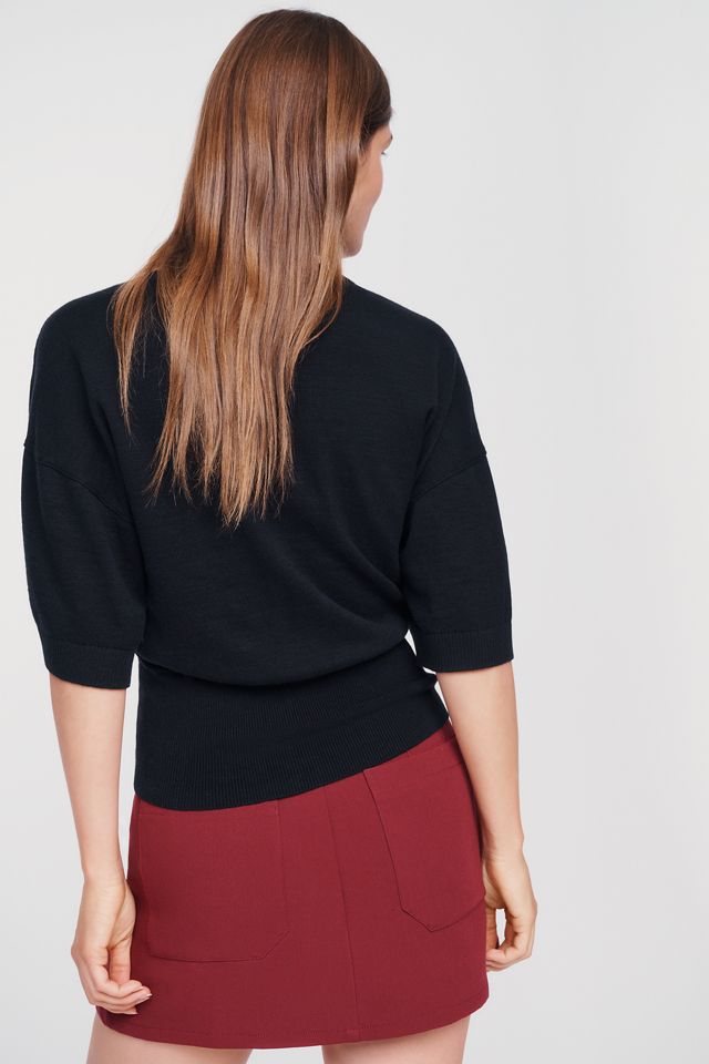 Maeve Cotton Merino Plunge V-Neck Sweater #3