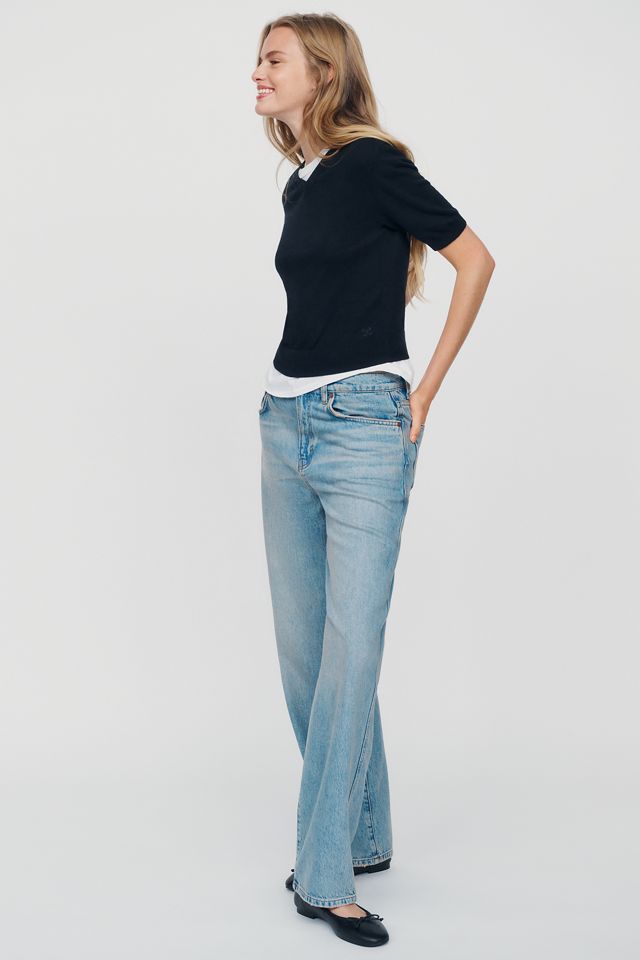 Maeve Short-Sleeve Cropped Sweater #3