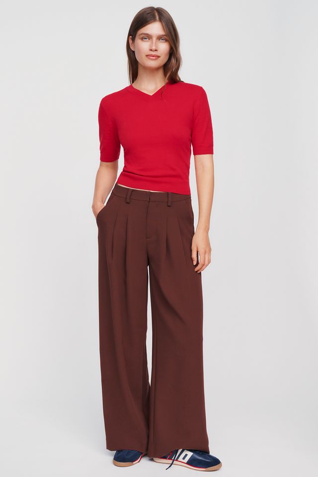 Maeve Short-Sleeve Cropped Sweater #2