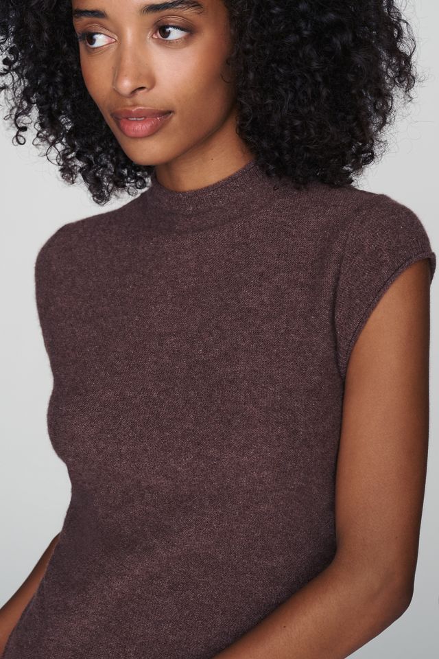 By Anthropologie 100% Cashmere Cap-Sleeve Sweater #3
