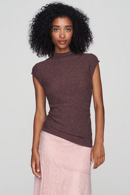 By Anthropologie 100% Cashmere Cap-Sleeve Sweater