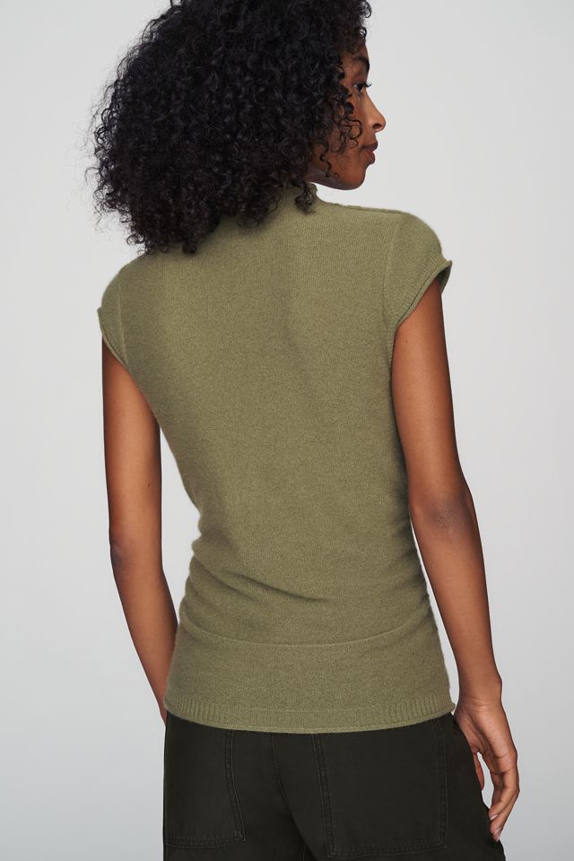 By Anthropologie 100% Cashmere Cap-Sleeve Sweater #3