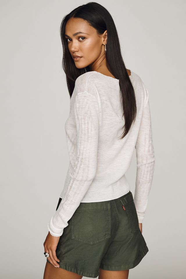 Pilcro Linen Wool Henley Sweater #3