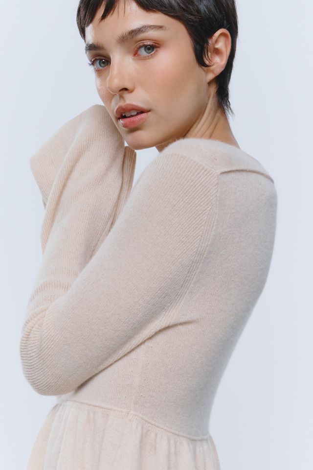 Maeve 100% Cashmere Peplum Sweater #1