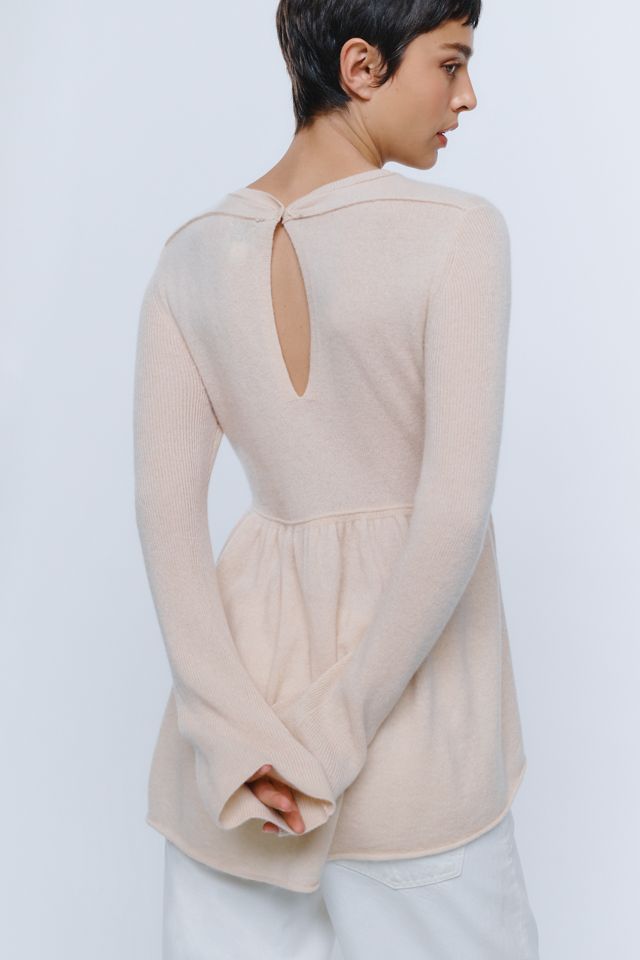 Maeve 100% Cashmere Peplum Sweater #3