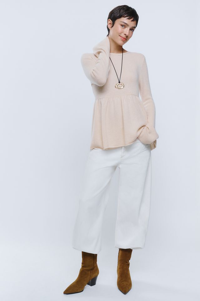 Maeve 100% Cashmere Peplum Sweater #4