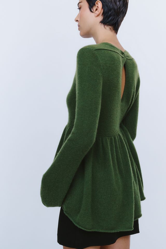 Maeve 100% Cashmere Peplum Sweater #2